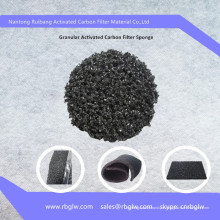 Fibre de matériau de nettoyage de l&#39;air granulaire mousse de charbon de bois active éponge